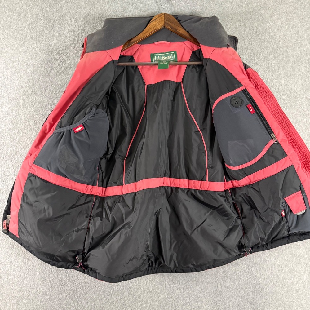 LL Bean Womens Small Pink Black Colorblock Insulated Winter Jacket 0 PH15 - Picture 7 of 13